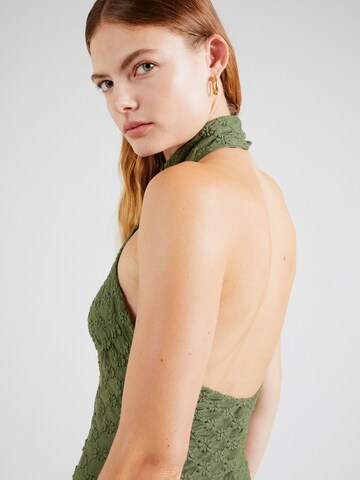 Robe de soirée 'BAROL' Bardot en vert
