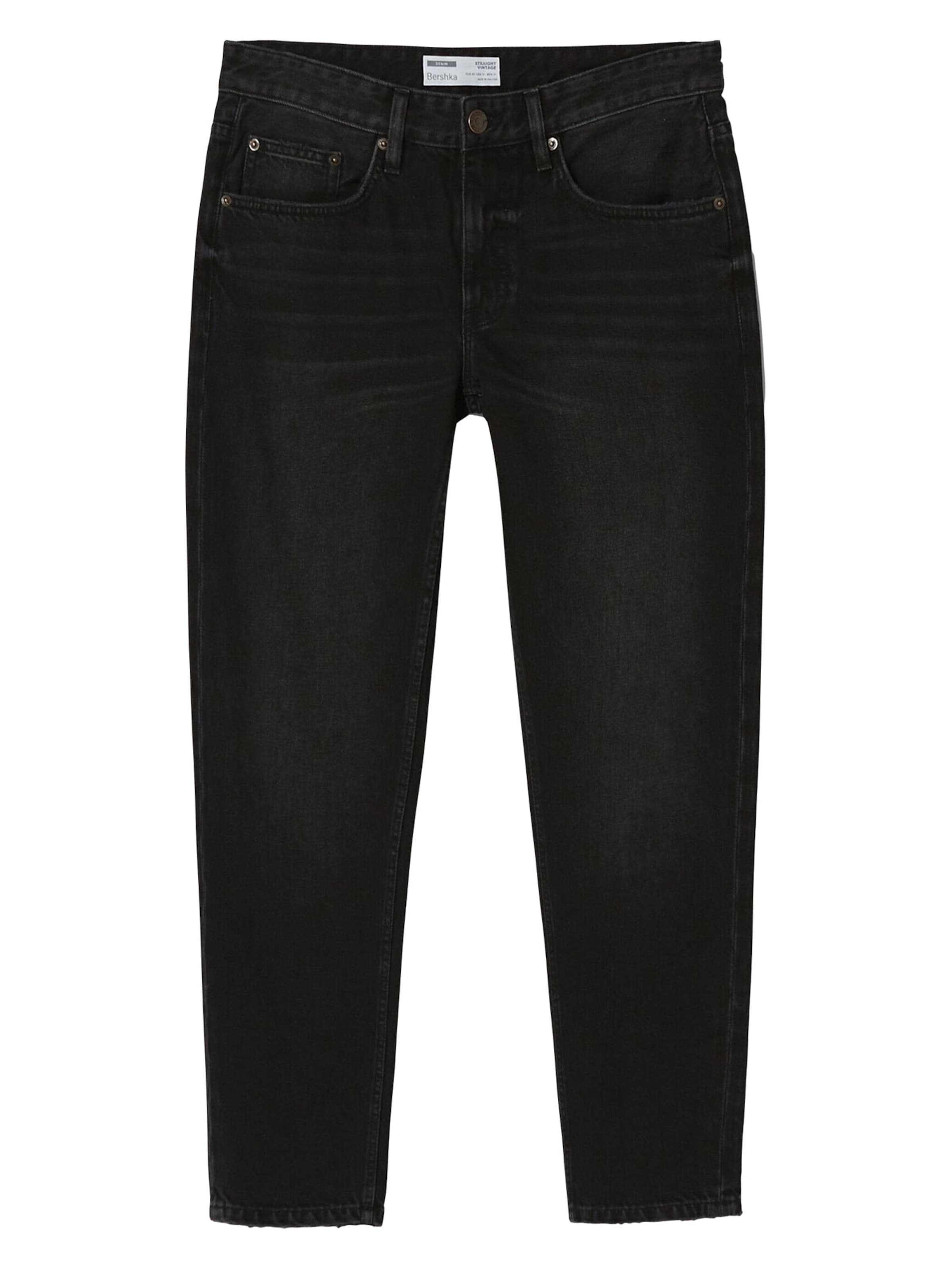 Bershka Skinny Džíny – černá: přední strana