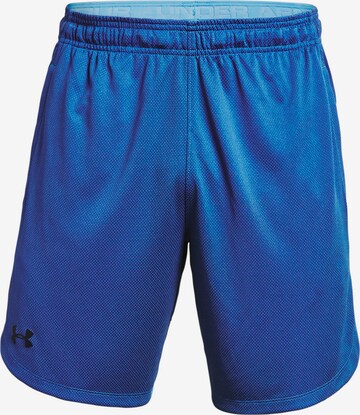 UNDER ARMOUR Workout Pants in Blue: front