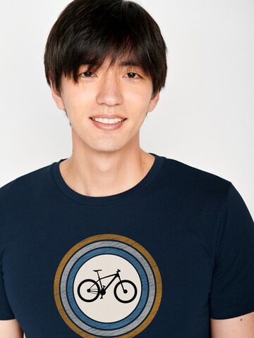 GREENBOMB Shirt 'Bike Target' in Blue