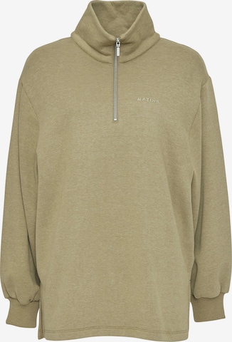 mazine Sweatshirt ' Barry Half Zip ' in Beige: front
