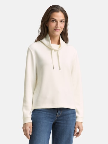TOM TAILOR Sweatshirt in Wit: voorkant