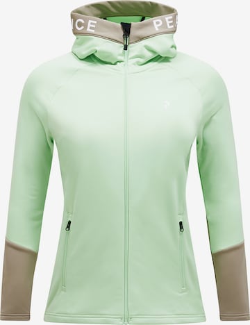 Veste en polaire fonctionnelle PEAK PERFORMANCE en vert : devant