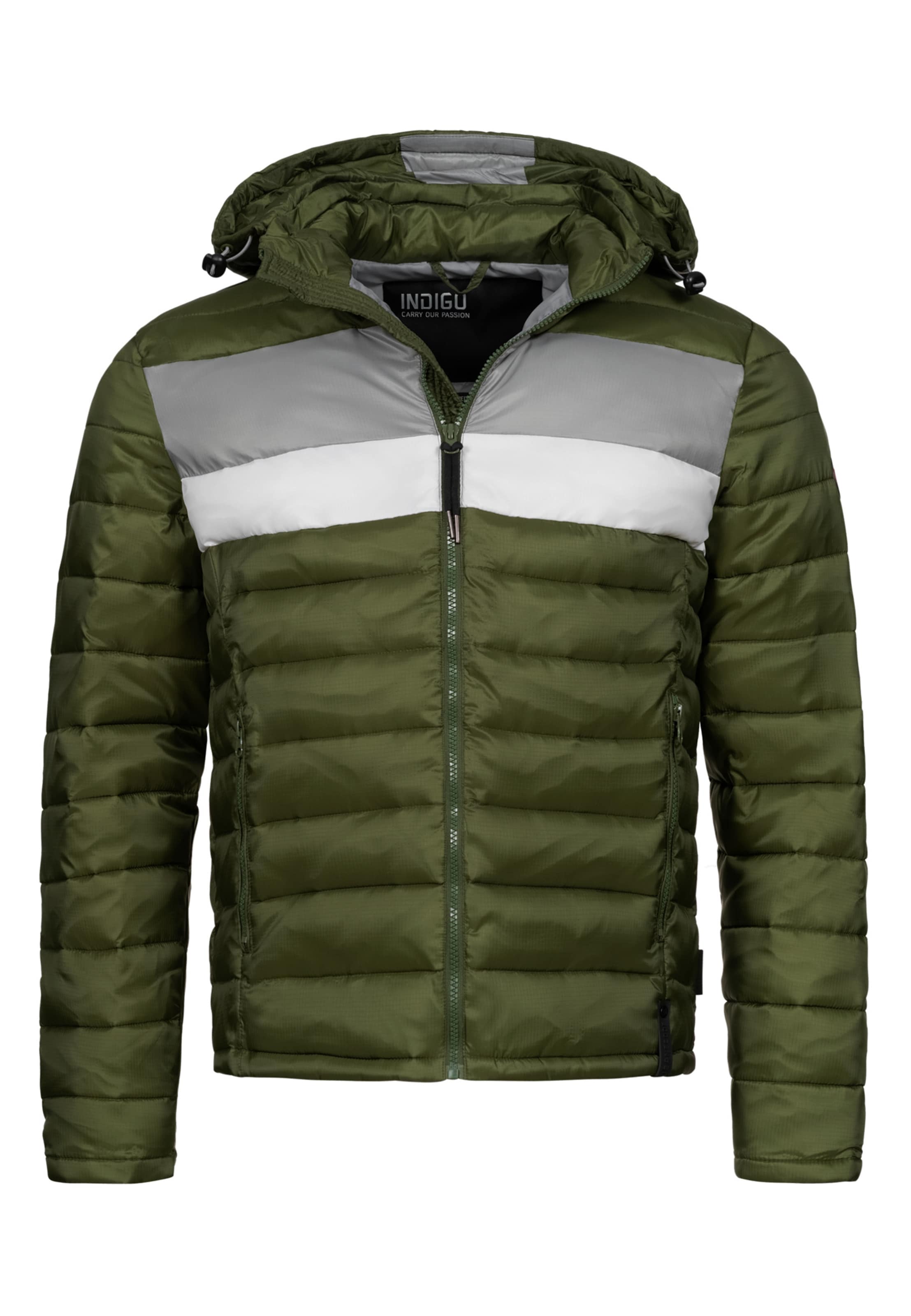 INDICODE JEANS Übergangsjacke 'Hampshire' in Grün: Vorderseite