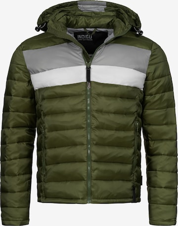 INDICODE JEANS Between-Season Jacket 'Hampshire' in Green: front