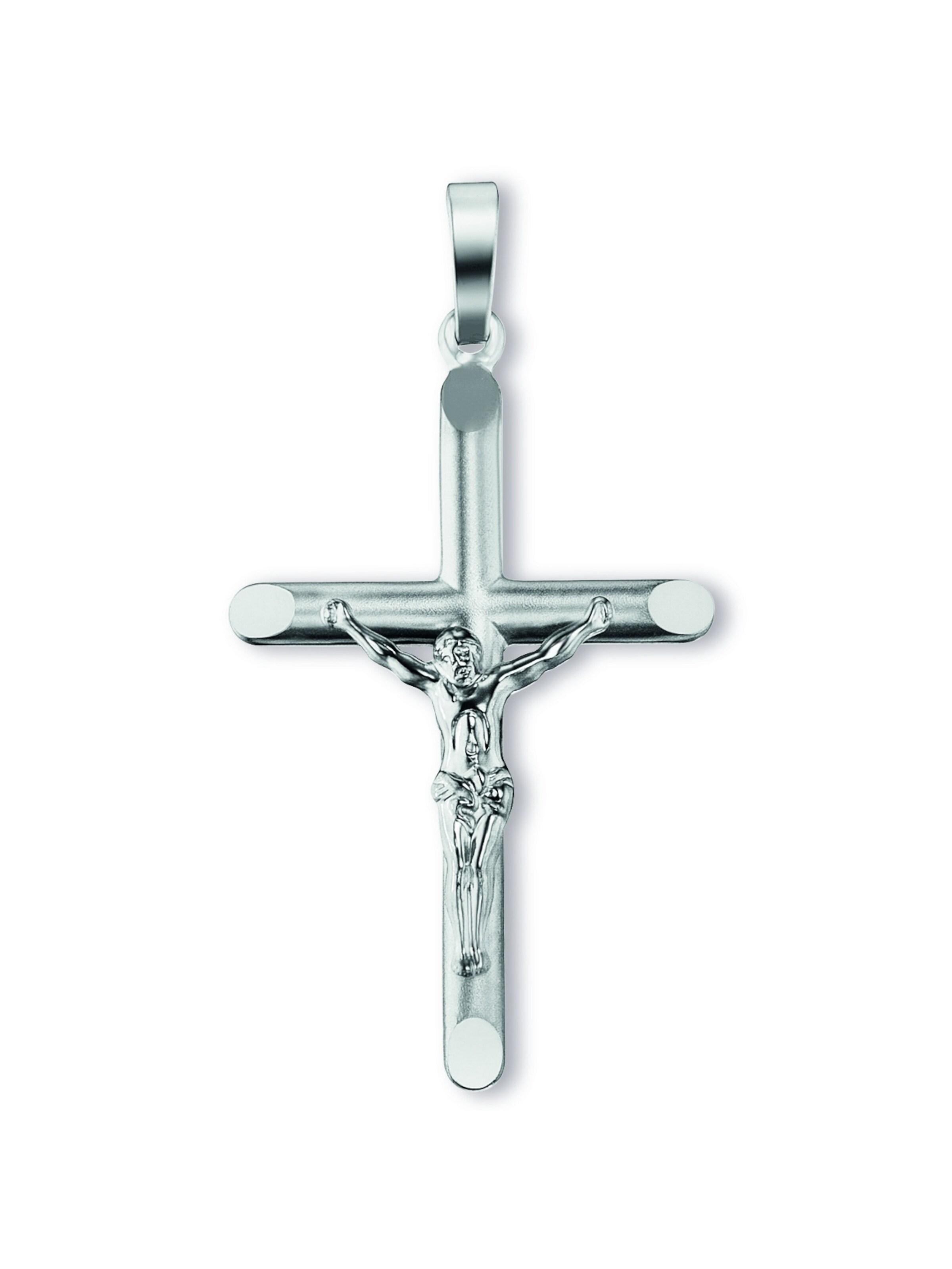 ONE ELEMENT Anhänger 'Kreuz' in Silber: Vorderseite