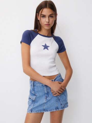 Pull&Bear T-Shirt in Weiß: predná strana