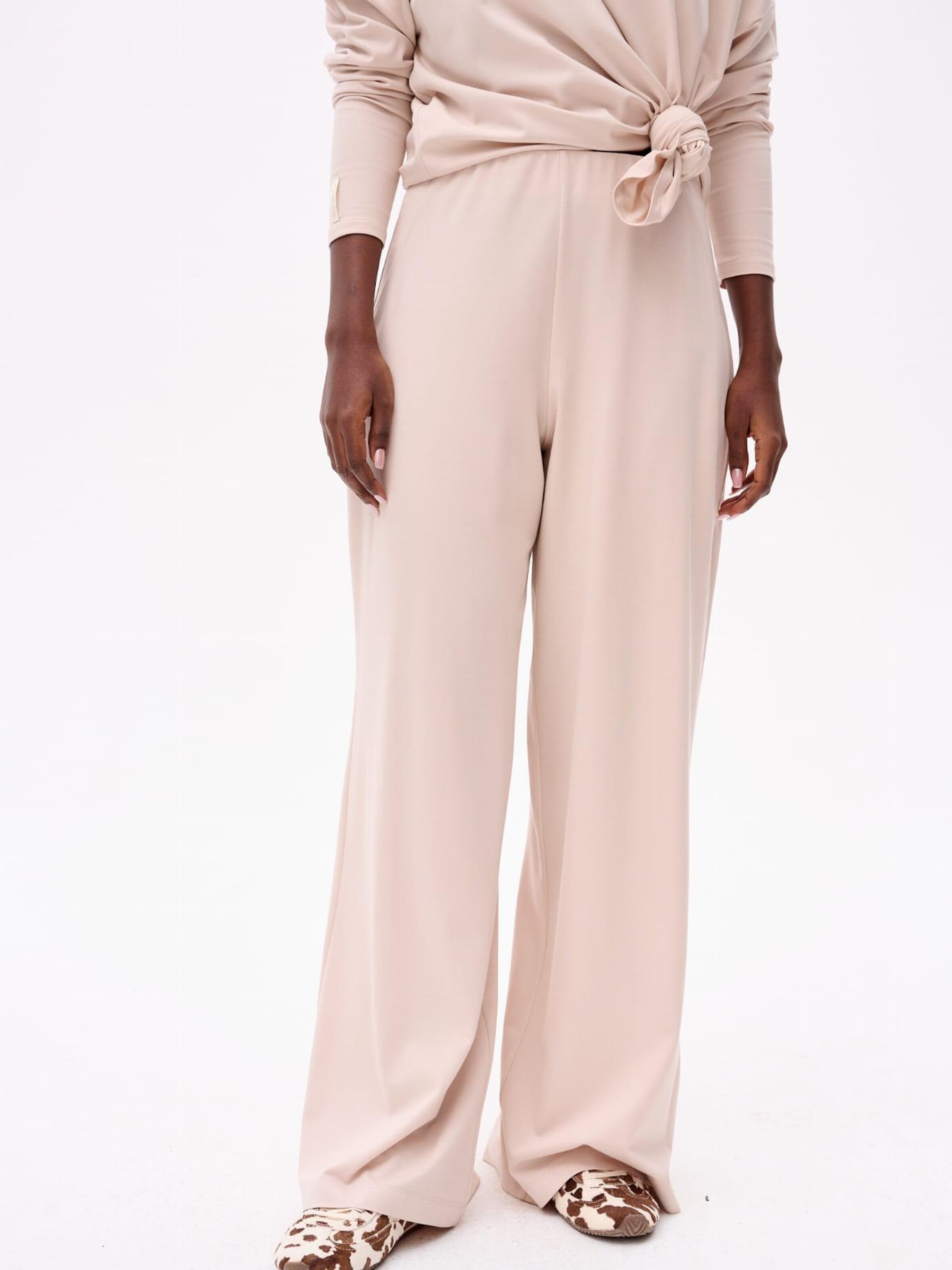 Blue Shadow Regular Pants in Beige