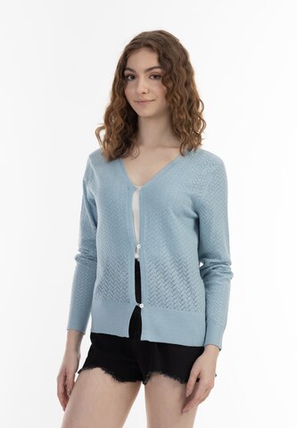 MYMO Gebreid vest in Blauw: voorkant