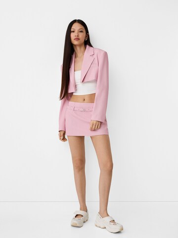 Bershka Normální Kalhoty – pink