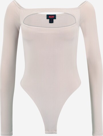 Misspap Shirt Bodysuit in Grey: front