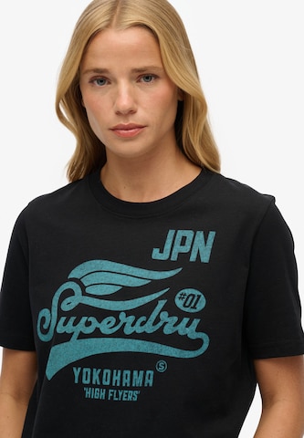 Superdry T-Shirt 'High Flyers' in Schwarz