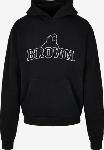 Felpa 'Brown University - Bear' di Merchcode in nero: frontale
