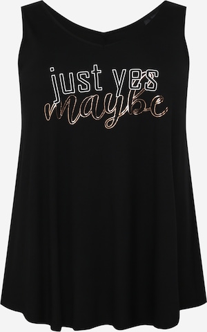Active by Zizzi Sports Top 'CECILIA' in Black: front