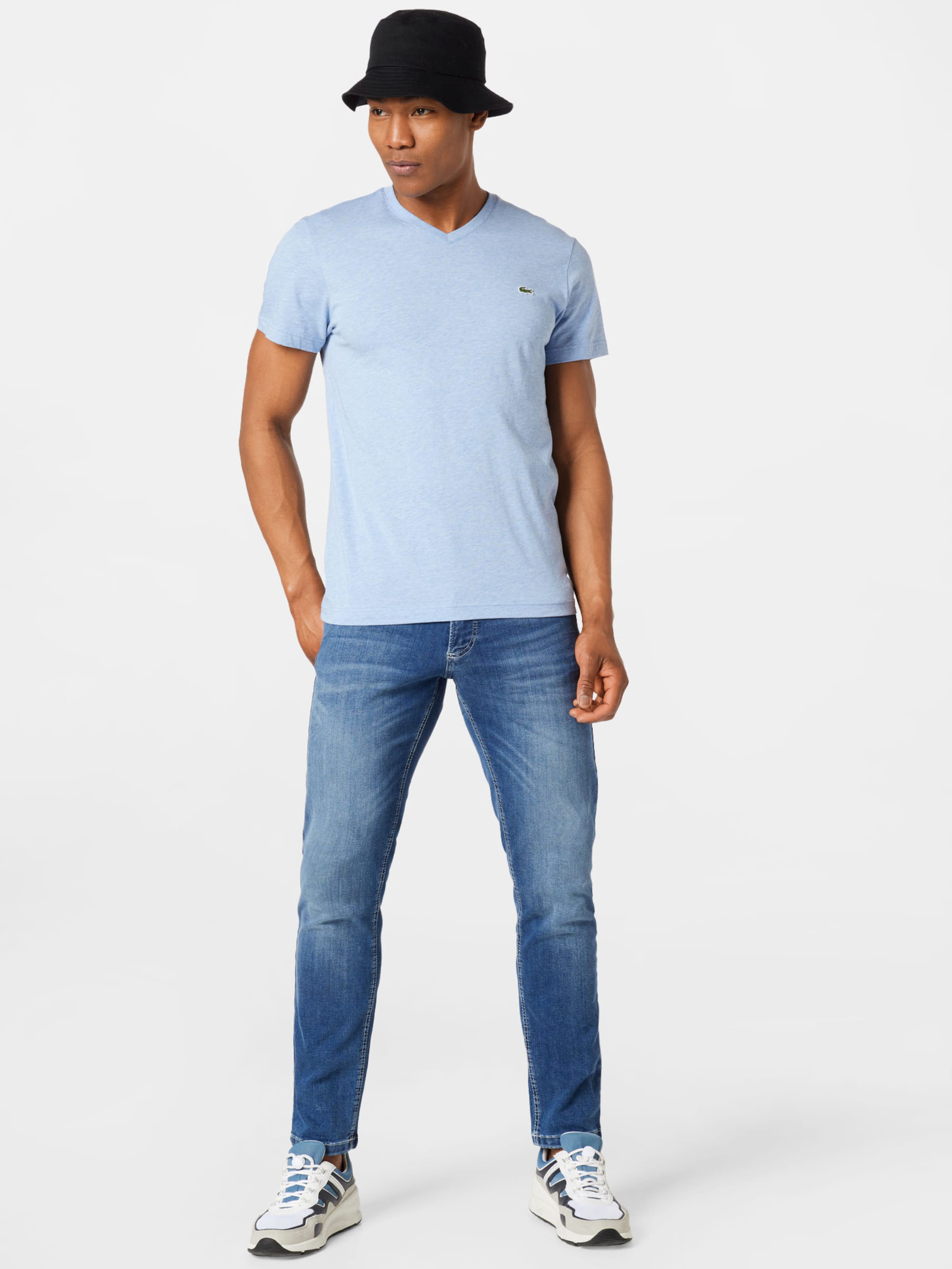 T-shirts et polos T-Shirt LACOSTE en Bleu Chiné 