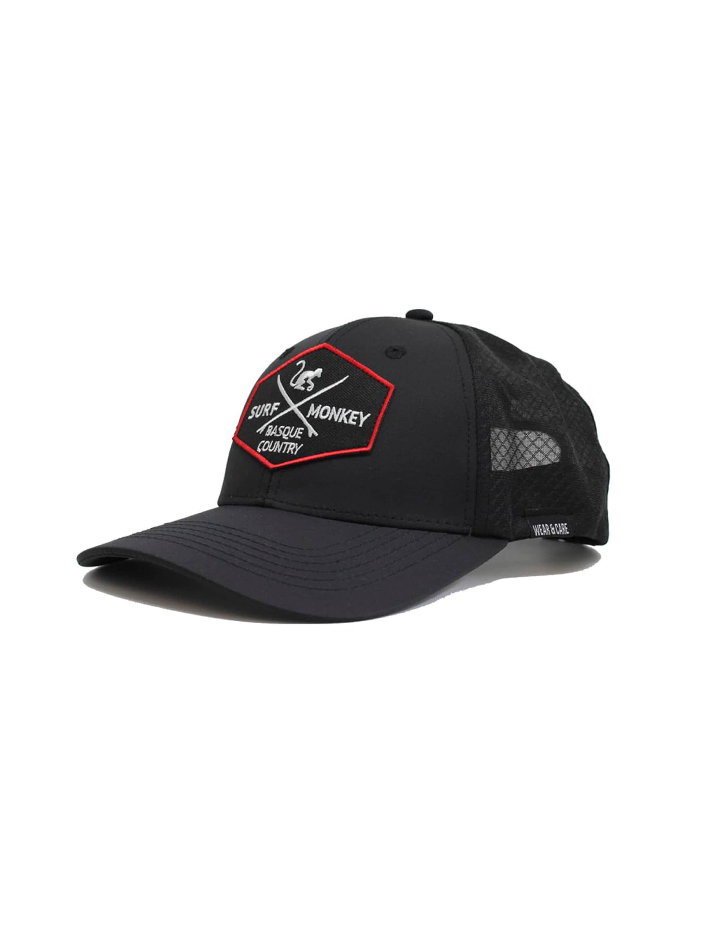 Surf Monkey - Gorra deportiva en negro: frente