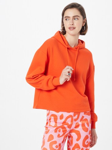 PIECES - Sweatshirt 'Chilli' em laranja: frente