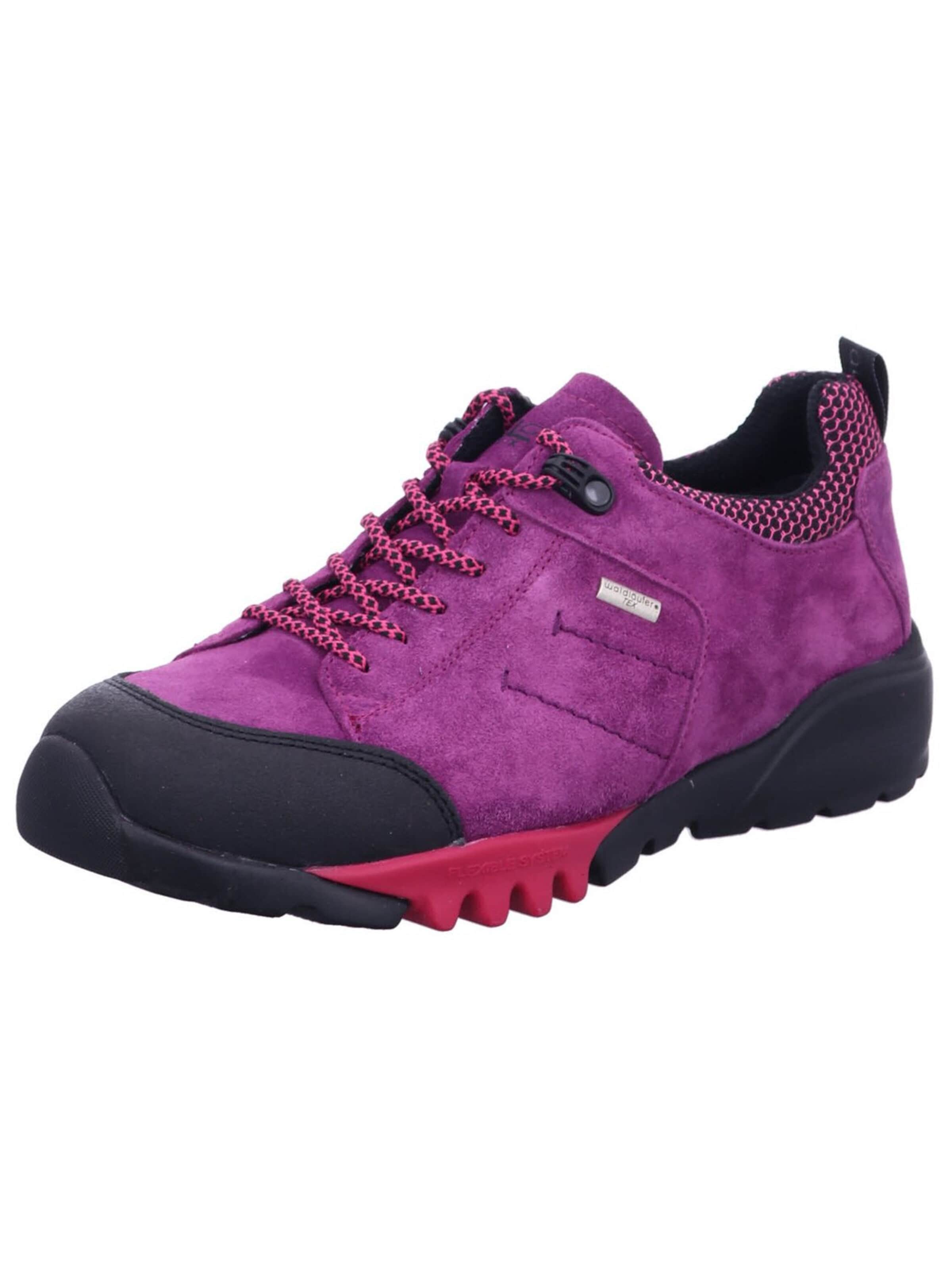 WALDLÄUFER Låg sneaker 'Sneaker Damen 787952-403 228 Echtleder in rot' i lila: framsida