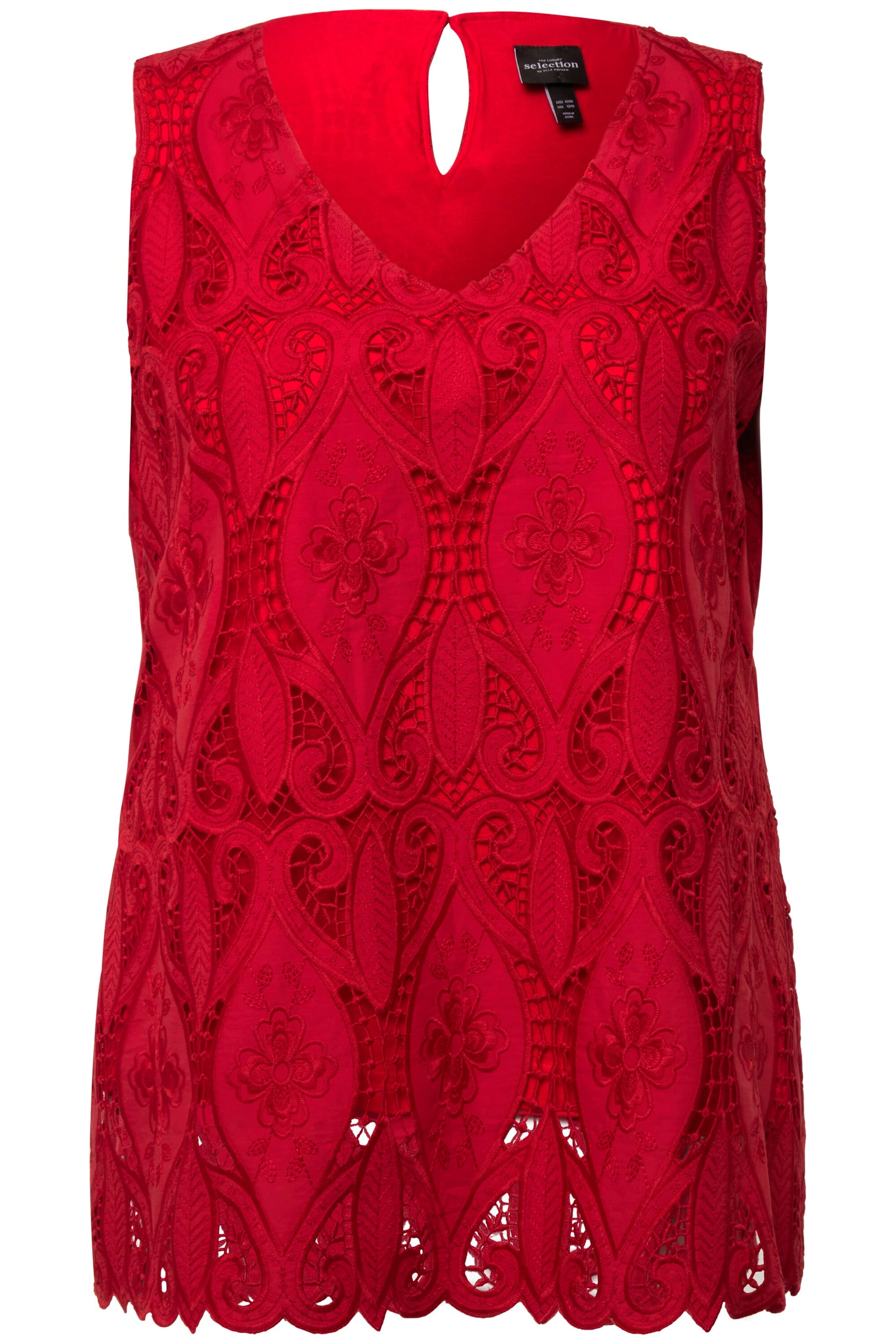 Ulla Popken Blusentop in Rot: Vorderseite