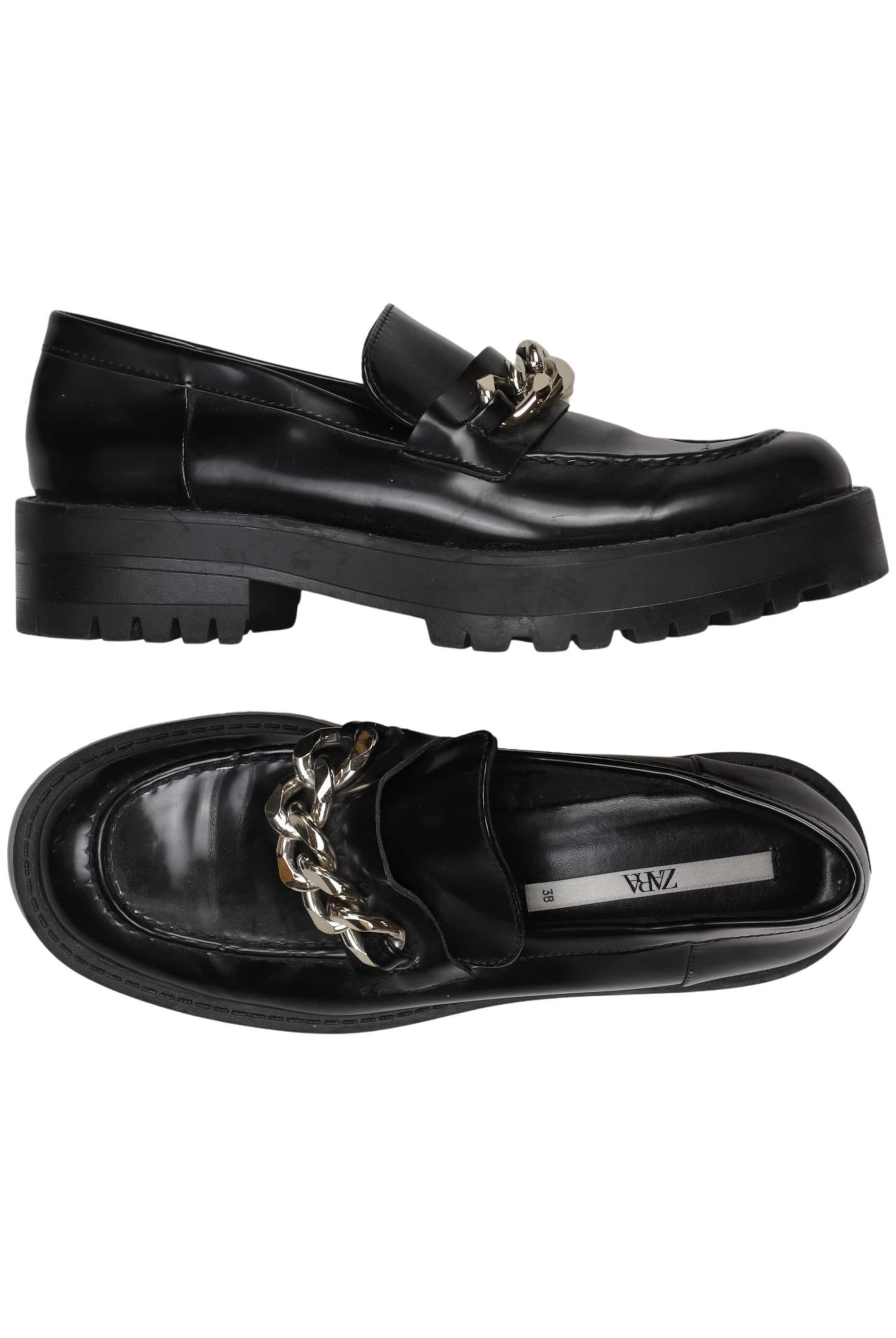 ZARA Flats & Loafers in 38 in Black: front