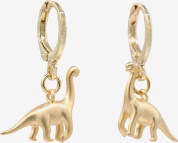 Fräulein Wunder - Brincos 'Dinos Brachiosaurus' em ouro: frente