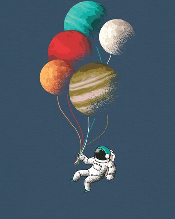 Watapparel Shirt ' Balloon Spaceman ' in Blue