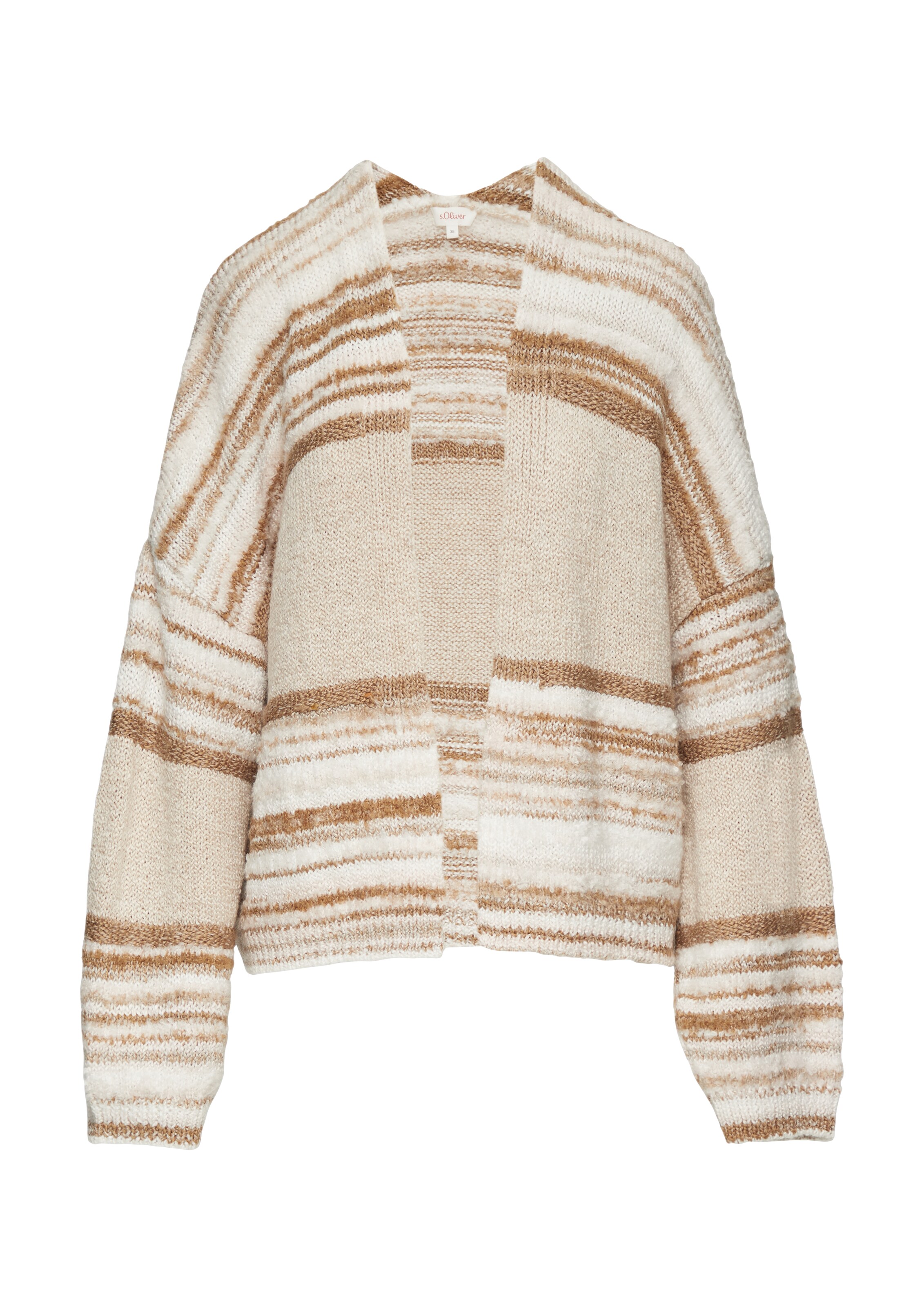 s.Oliver Gebreid vest in Beige: voorkant