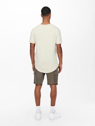 Coupe regular T-Shirt 'Matt' Only & Sons en beige