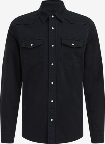 Slim fit Camicia di WE Fashion in nero: frontale