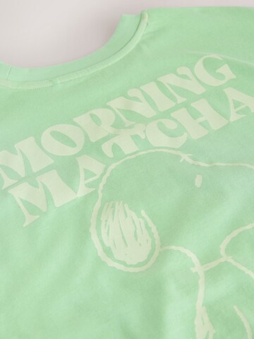 Next T-Shirt 'Snoopy' in Grün