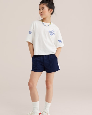 WE Fashion Широка кройка Панталон в синьо