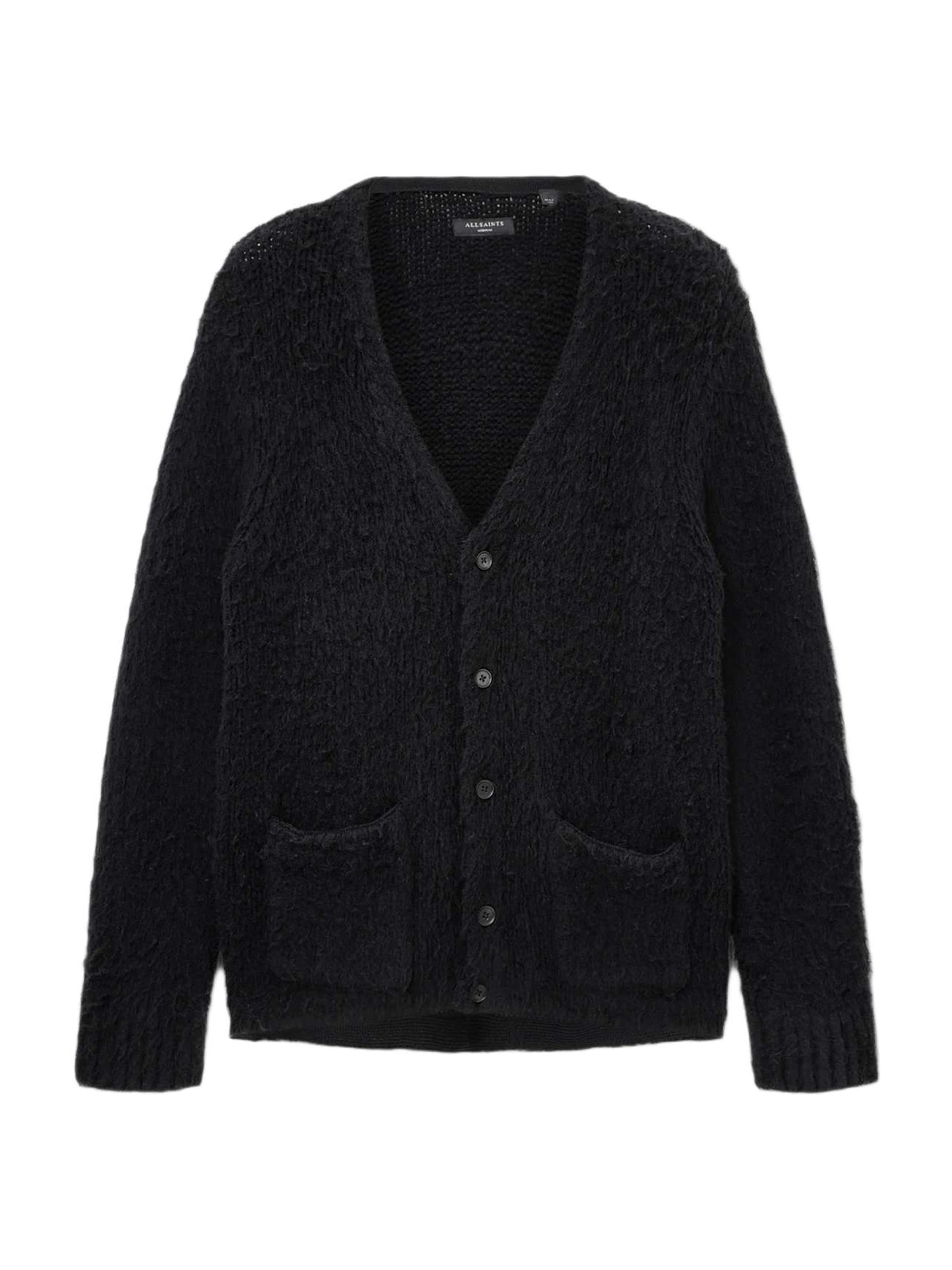 AllSaints Вязаная кофта &#x27;Tobie&#x27; в Черный: спереди