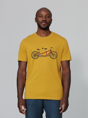 T-Shirt ' Tandem ' Watapparel en jaune : devant