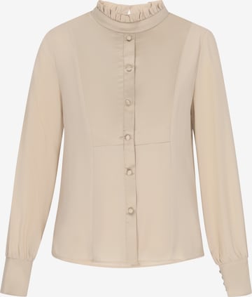 usha BLACK LABEL Bluse 'Elegant' in Beige: Vorderseite