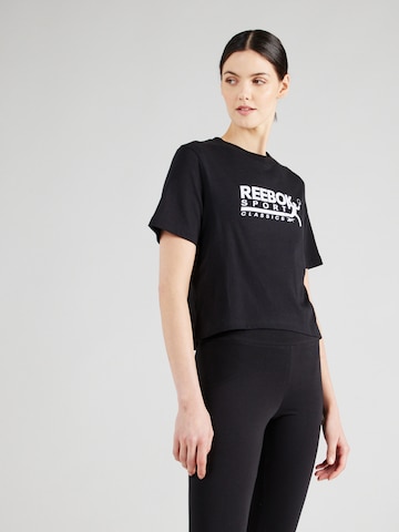 T-shirt fonctionnel Reebok en noir : devant