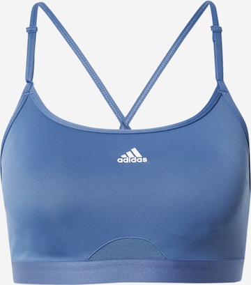 ADIDAS SPORTSWEAR Sports Bra 'Aeroreact Light-Support' in Blue: front