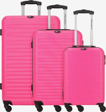 CHECK.IN Suitcase Set 'Paradise Havanna' in Pink: front