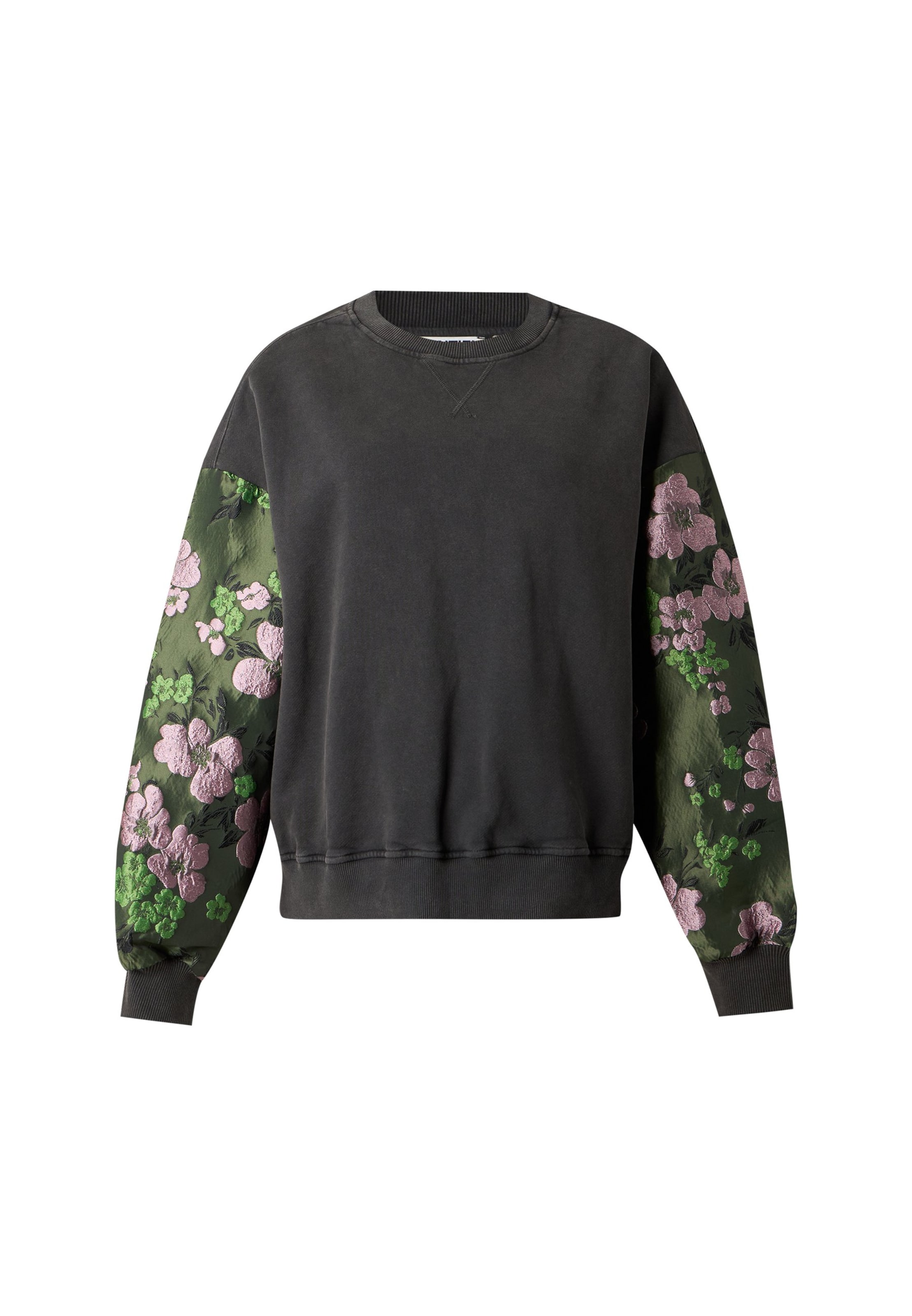 Essentiel Antwerp Sweatshirt 'KUEER' in Grau: Vorderseite
