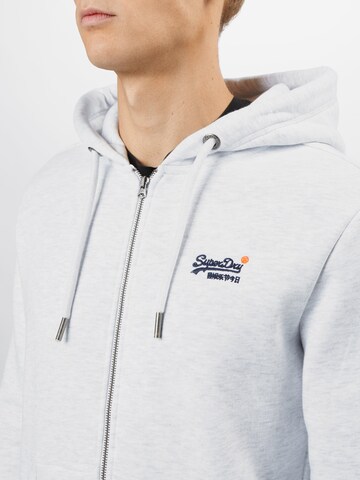 Superdry Zip-Up Hoodie in White