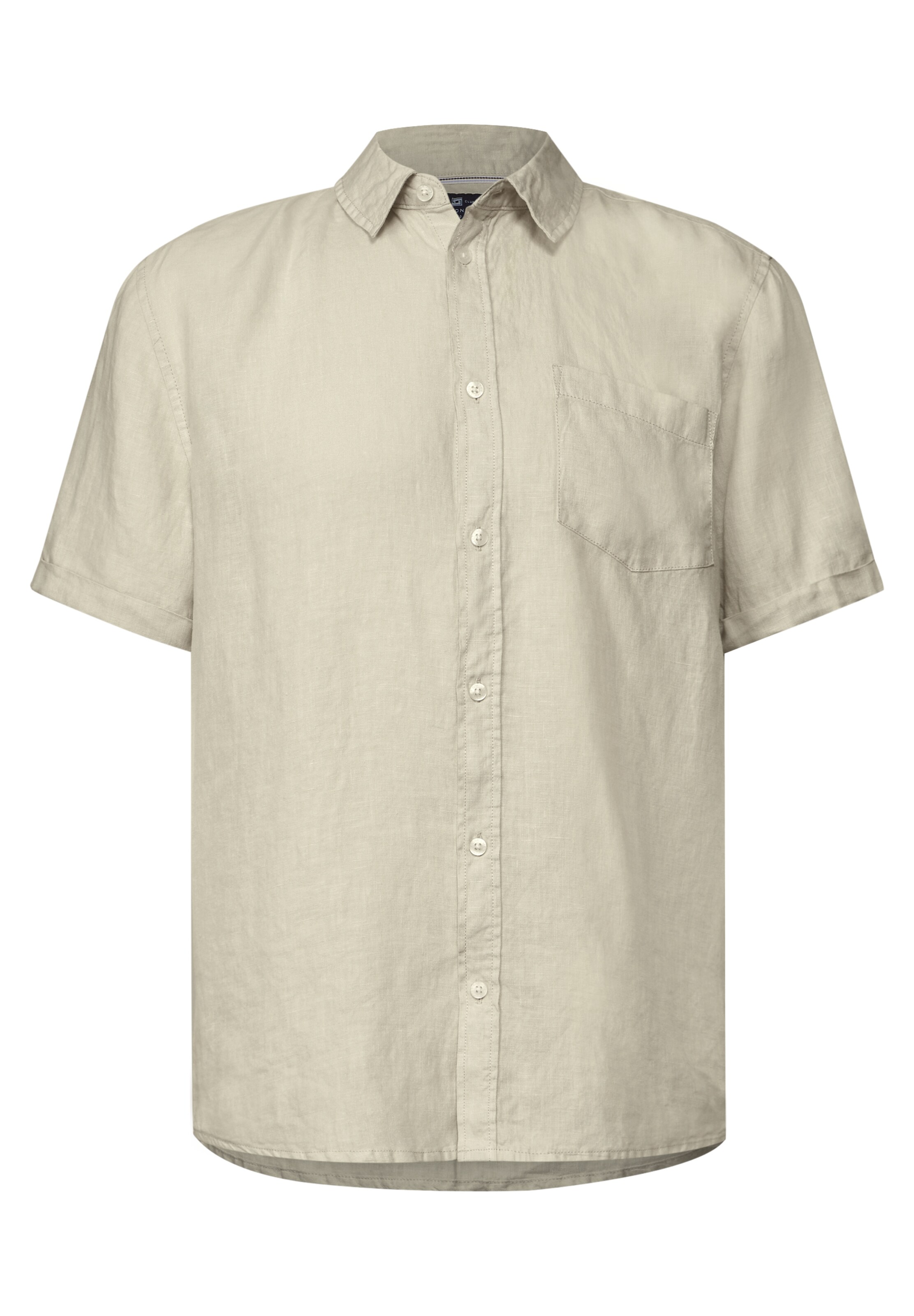 Street One MEN Hemd in Beige: Vorderseite