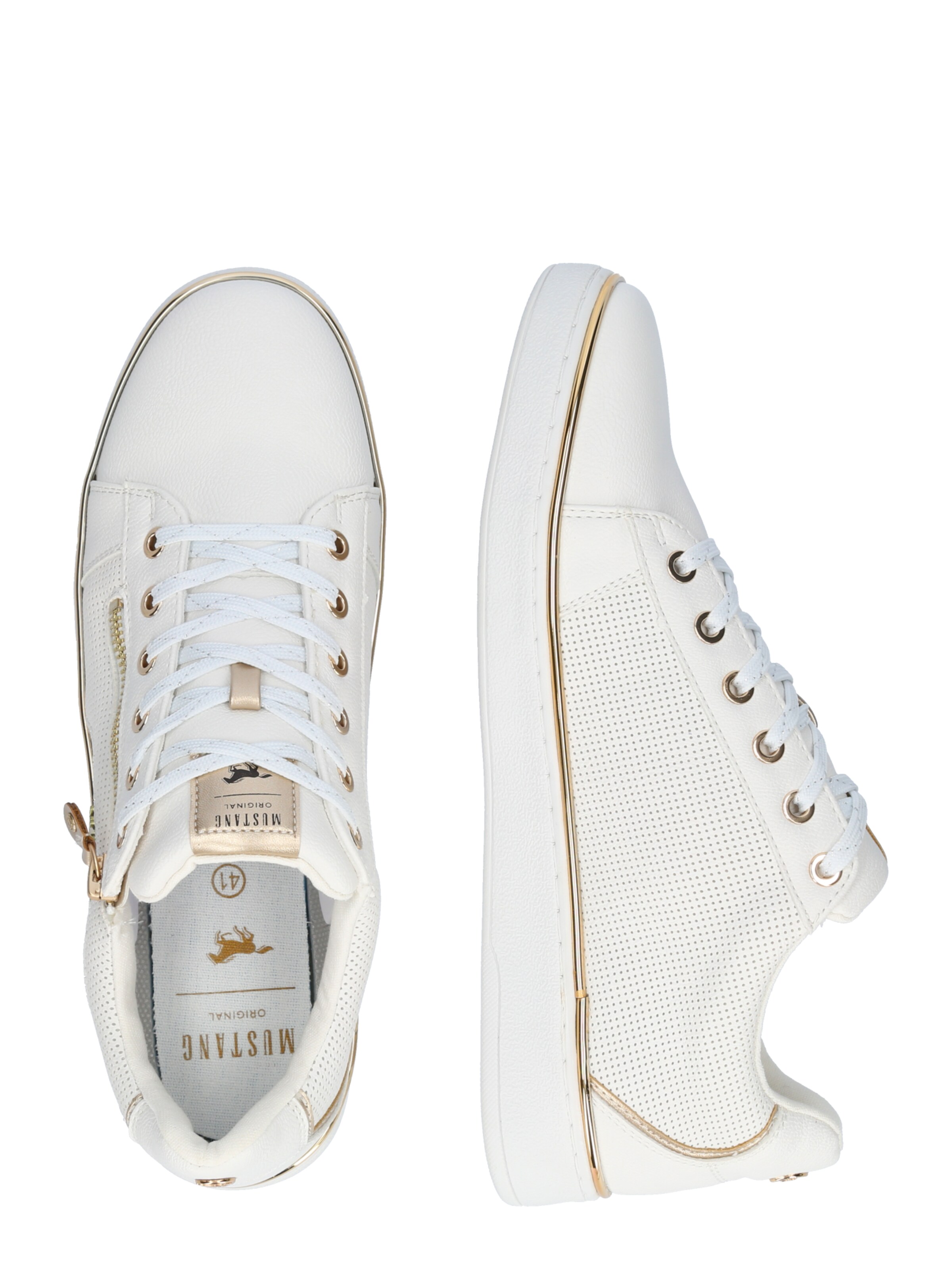 Baskets basses MUSTANG en blanc