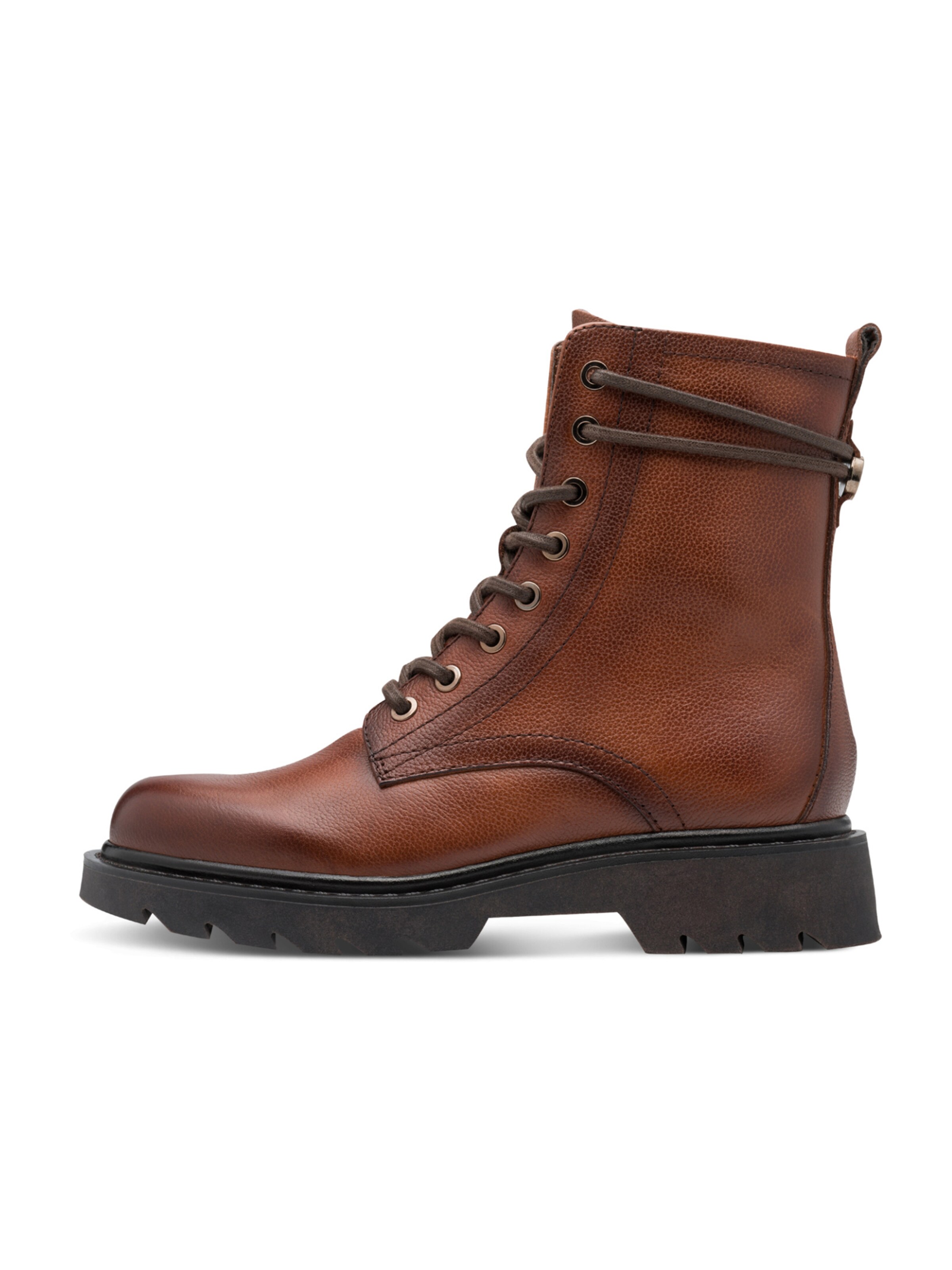 Tamaris Lace-Up Ankle Boots in Brown