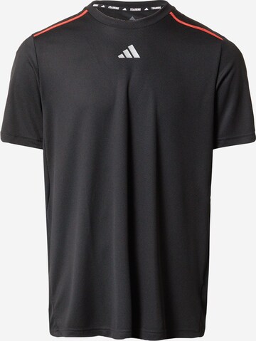 ADIDAS PERFORMANCE Функционална тениска 'Workout Base' в черно: отпред