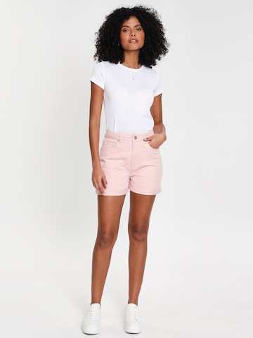 Threadbare Regular Shorts 'Calais' in Pink