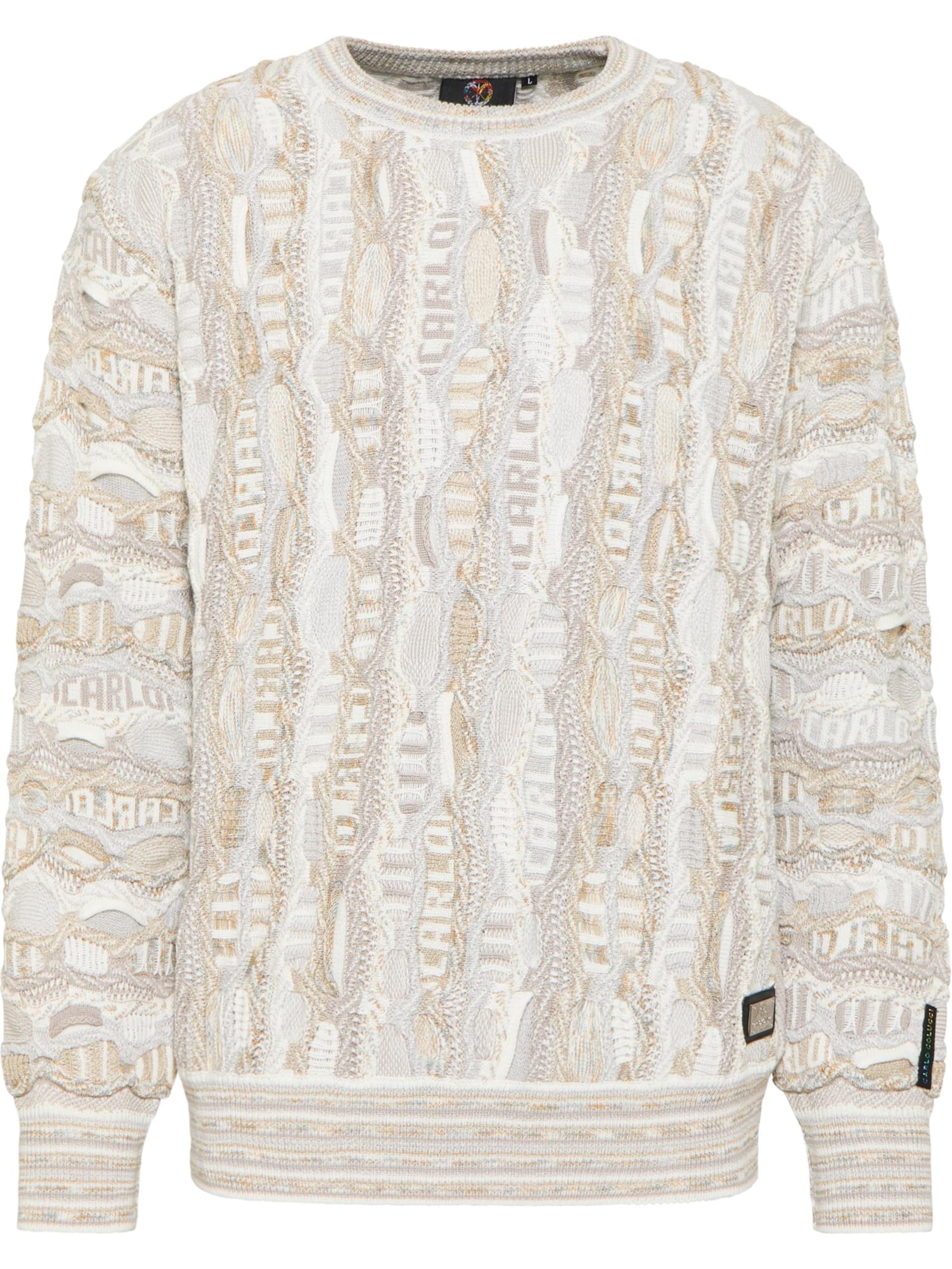 Carlo Colucci Pullover 'De Cristofaro' in Beige: Vorderseite