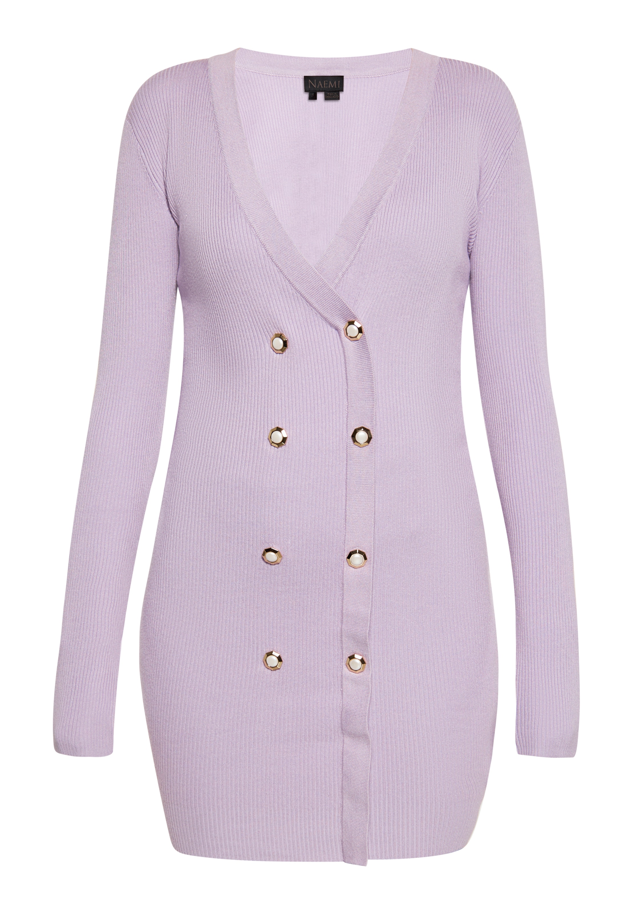 Robes en maille NAEMI en violet : devant