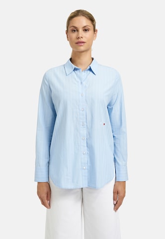 Smith&Soul Gestreifte Bluse mit Rücken-Patch in Blau: Vorderseite
