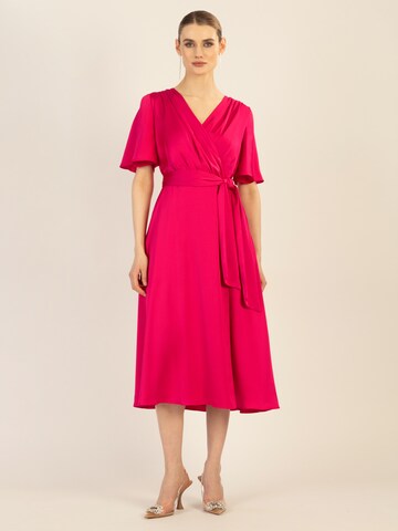 APART Midi-Satinkleid in Pink