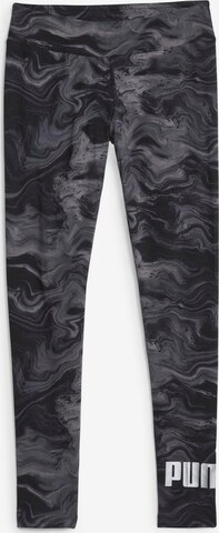 PUMA Skinny Workout Pants 'Ess + Marbleized' in Black: front