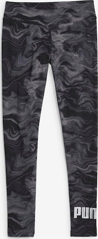 PUMA - Skinny Calças de desporto 'Ess + Marbleized' em preto: frente